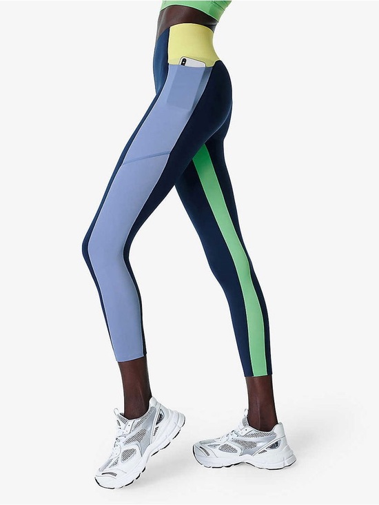 Sweaty Betty Pants - Sweaty Betty Power 7/8 Colorblock Stretch-Jersey Sculpting High Waist Leggings 6